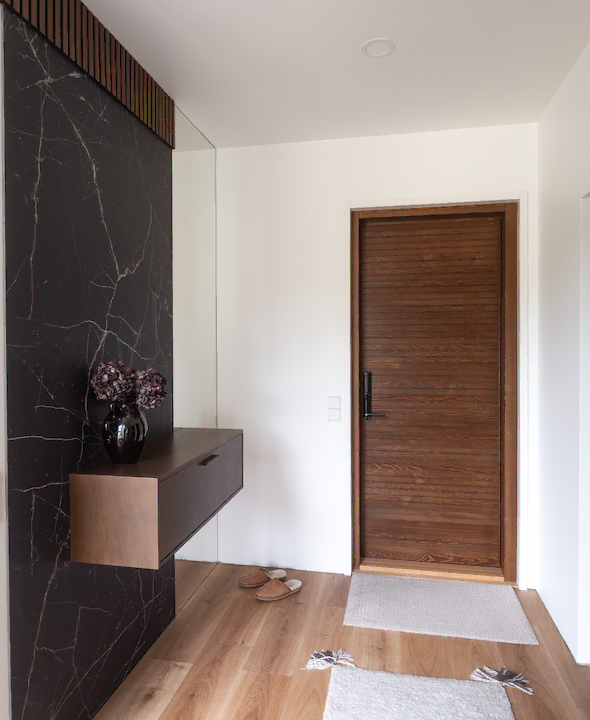 Ecoline Oak Jylland vinyylikorkkilattia eteisessä