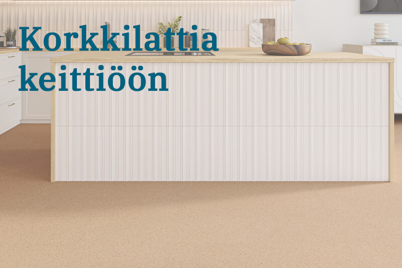 Korkkilattia keittiöön