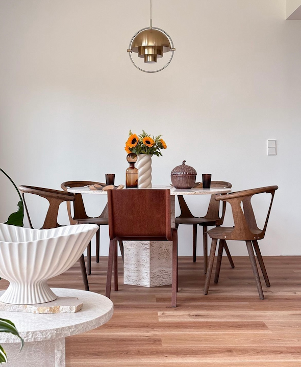 Vinyylikorkkilattia keittiössä