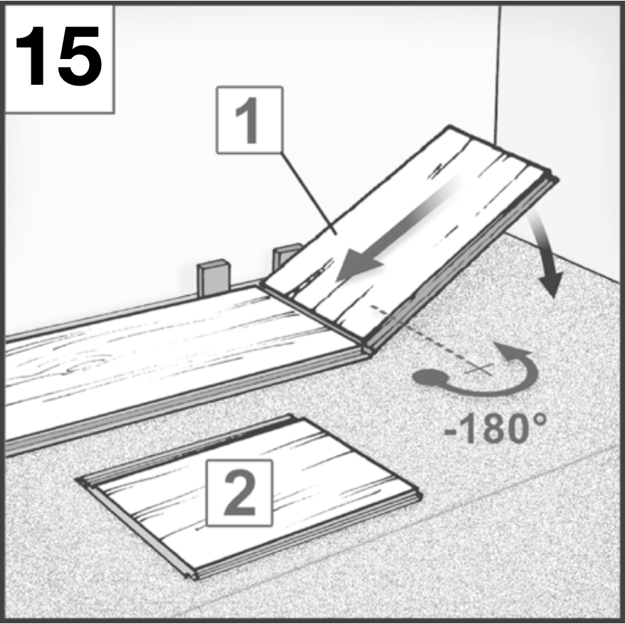 Lattian asennuksen uuden rivin aloitus