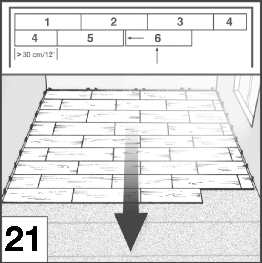 Kokonaiskuva lattian asennuksesta