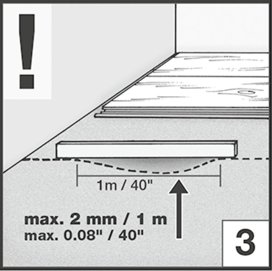 Lattian asennuksen tasaisuusvaatimukset