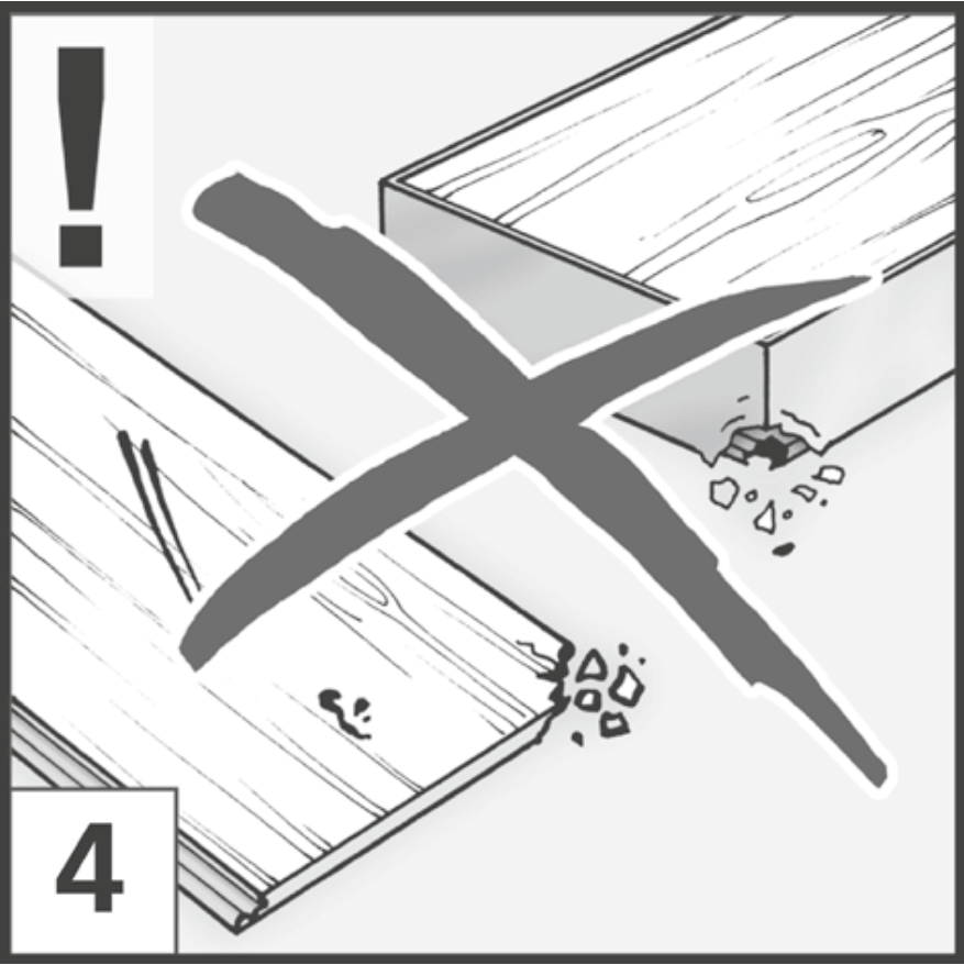 Vaurioituneita tuotteita ei tule asentaa