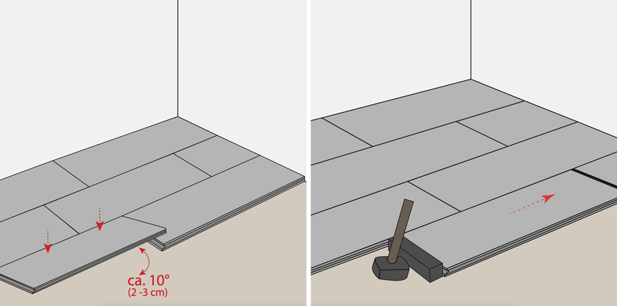 Korkkilattian asennus napauttamalla