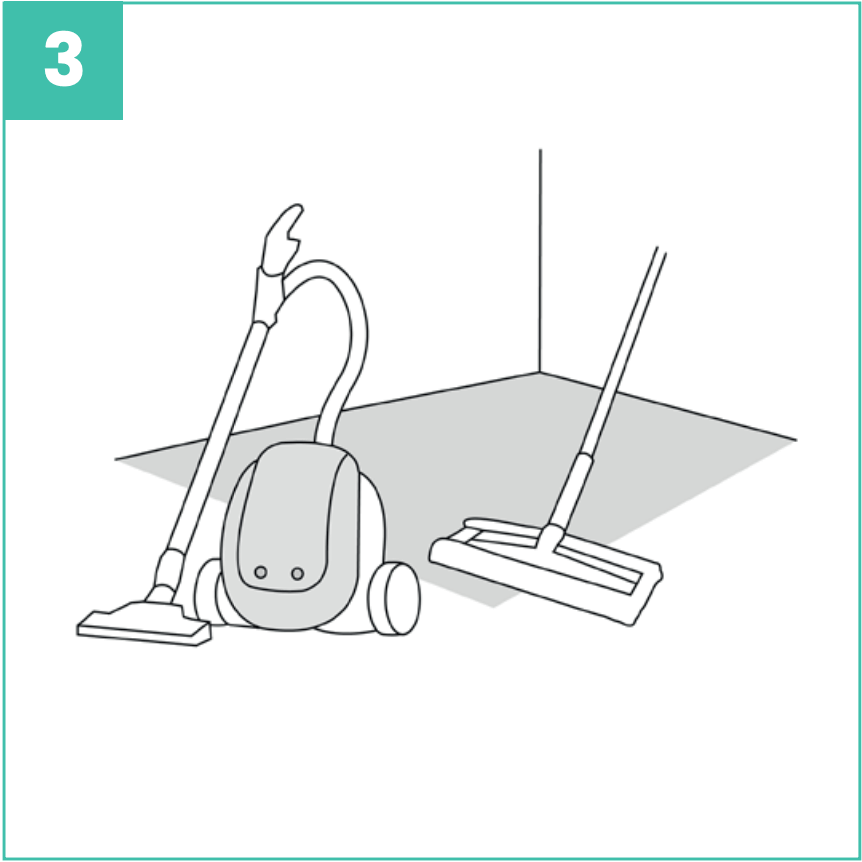 Aluslattian puhdistus ennen liimattavan vinyylilankun asennusta