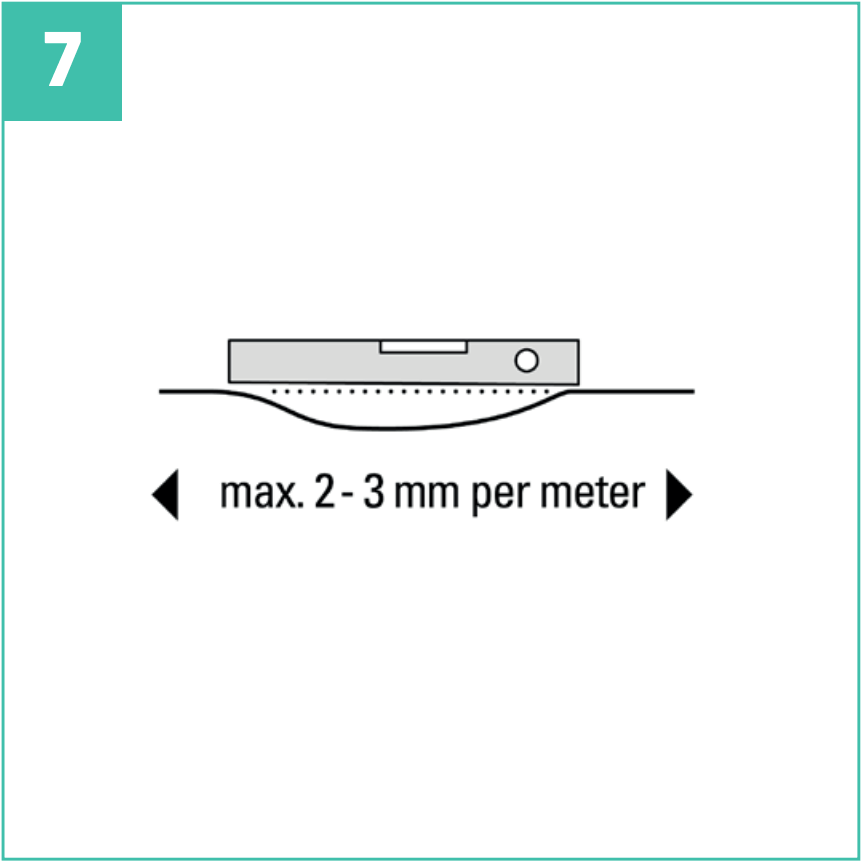 Aluslattian tasaisuusvaatimus liimattavaa vinyylilankkua varten
