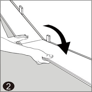 Ensimmäisen rivin toinen vinyylilankku