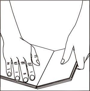 Vinyylilankun katkaisu taittamalla