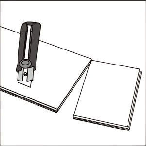 Vinyylilankku ja katkoteräveitsi