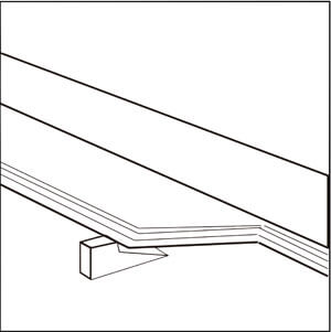 Asennuskiilan käyttö