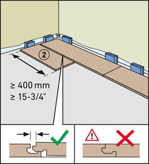 Toisen rivin ensimmäinen lankku