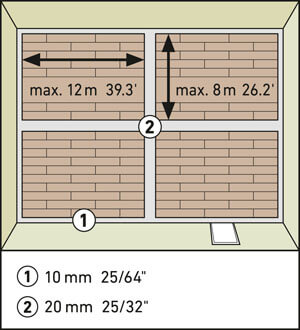 Liikuntasaumojen asennus