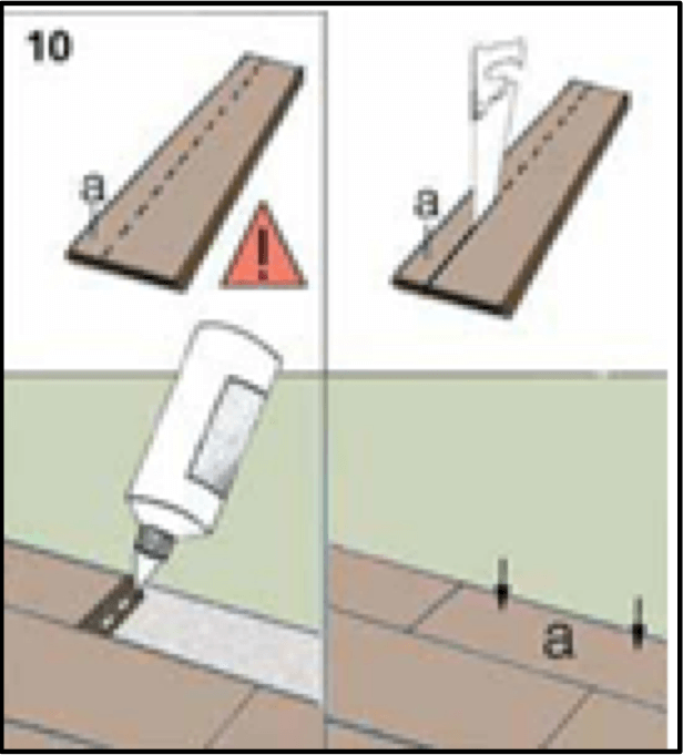 Vinyylikorkin liimaus