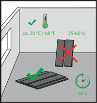 Vinyylilankkujen säilytys ja lämpötila