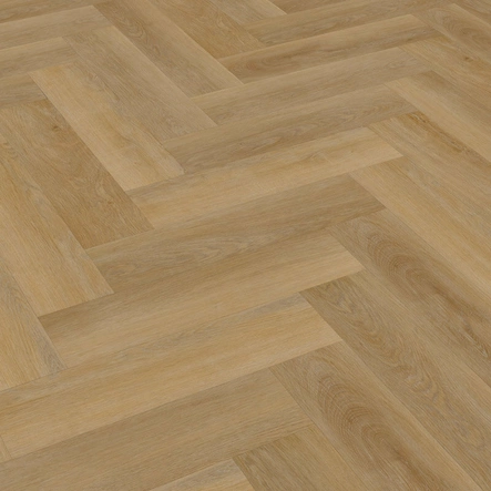 Ruskea kalanruotokuvioisen vinyylilankun kuosi Check One Herringbone 2=
072H Alteno Oak - Vinyylilankut - 712072HM - 1