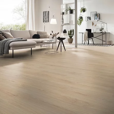 Beige vinyylilankku 91692 Vincent Oak Beige olohuoneessa - Laminaatit - 3991692M - 2