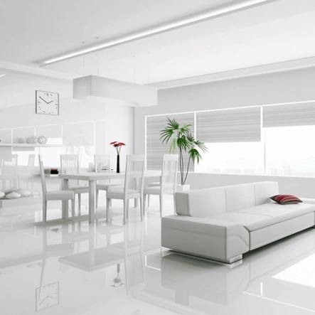 Valkoinen laattalaminaatti mallipala Glamour 2935 MAX White - Laminaatit - 312935MAXM - 2