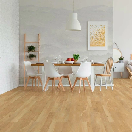 Vaaleanruskea omenapuukuvioinen vinyylikorkki ruokailuhuoneessa Ecolie=
n Apple Tree - Vinyylikorkit - 60-Apple-TreeM - 2