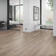 Liimattava vinyylilankku Cerused Oak Dark Natural olohuoneessa - Liimattavat vinyylilattiat - OFD-055-065M - 2