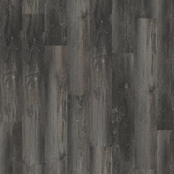 Liimattavan vinyylilankun Smoked Pine Black kuosi - Liimattavat vinyylilattiat - OFD-055-069M - 1