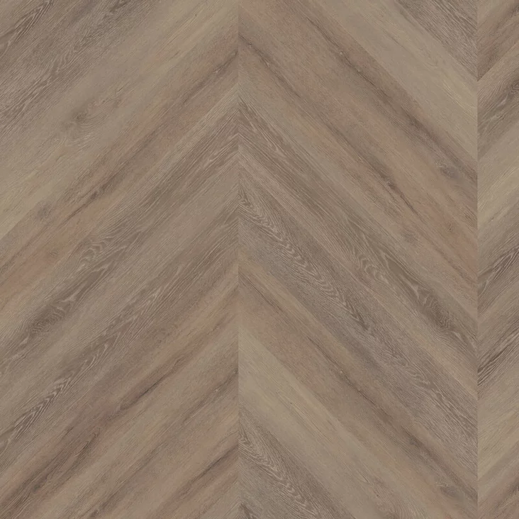 Liimattavan vinyylilankun Cerused Oak Dark Natural chevron kuosi - Liimattavat vinyylilattiat - OFD-055-165M - 1